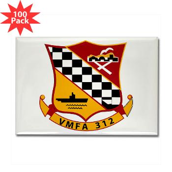 MFAS312 - A01 - 01 - USMC - Marine Fighter Attack Squadron 312 (VMFA-312) - Rectangle Magnet (100 pack)
